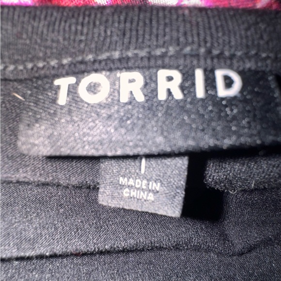 Torrid Black Floral Knit-To-Woven Dress Size 1x - Picture 14 of 15